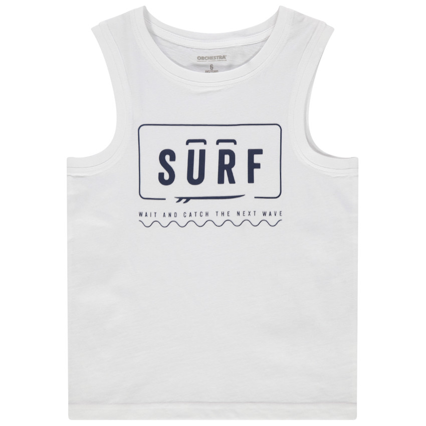 Μπλουζάκι αμάνικο από οργανικό βαμβάκι και τύπωμα  