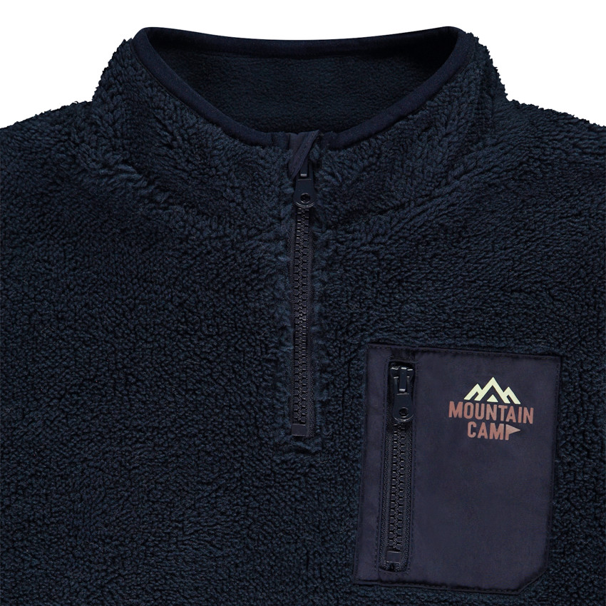 Φούτερ από πολυεστέρα με γιακά τύπου καμπινέ για αγόρι 