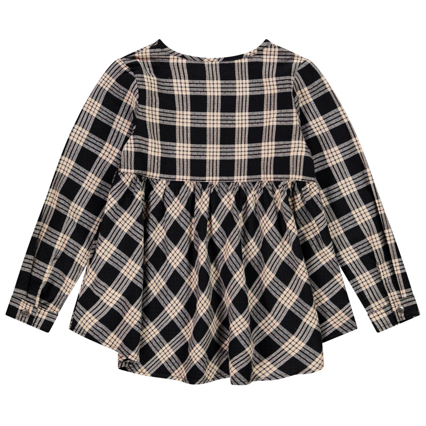 Τουνίκ μακρυμάνικο καρό για κορίτσι 