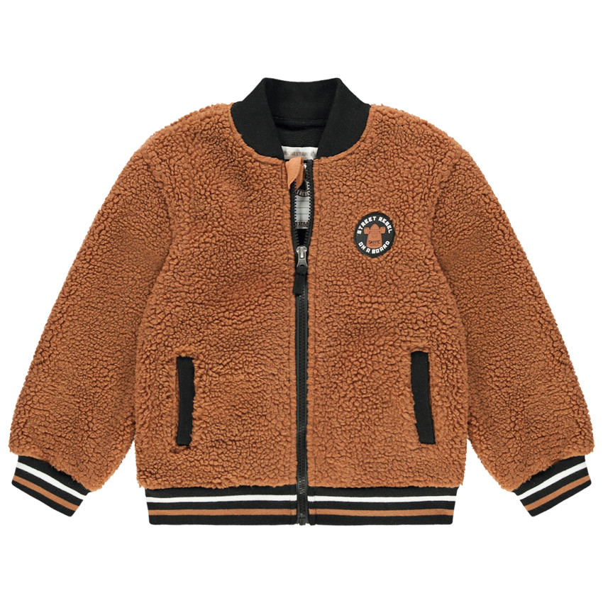 Mπλούζα sherpa με badge για αγόρι 