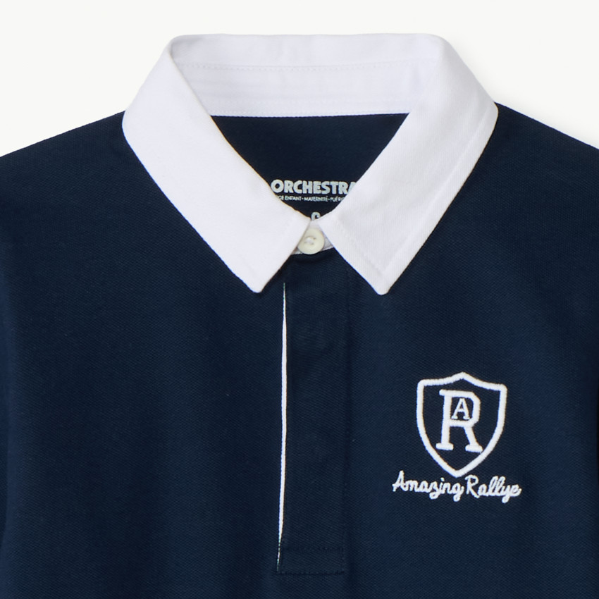 Πολο με μακριά μανίκια και κέντημα για αγόρι 