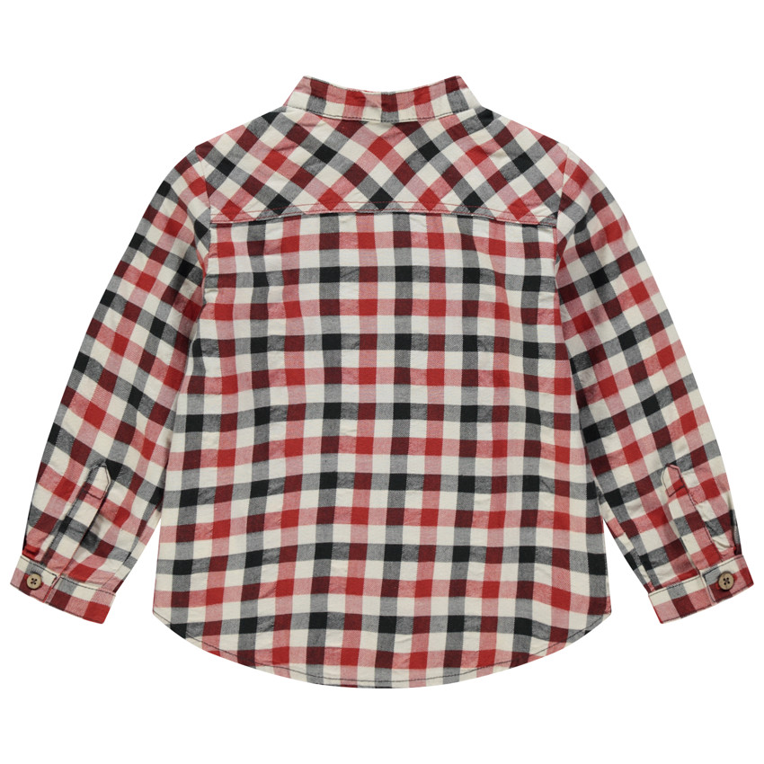 Chemise manches longues à carreaux all-over 