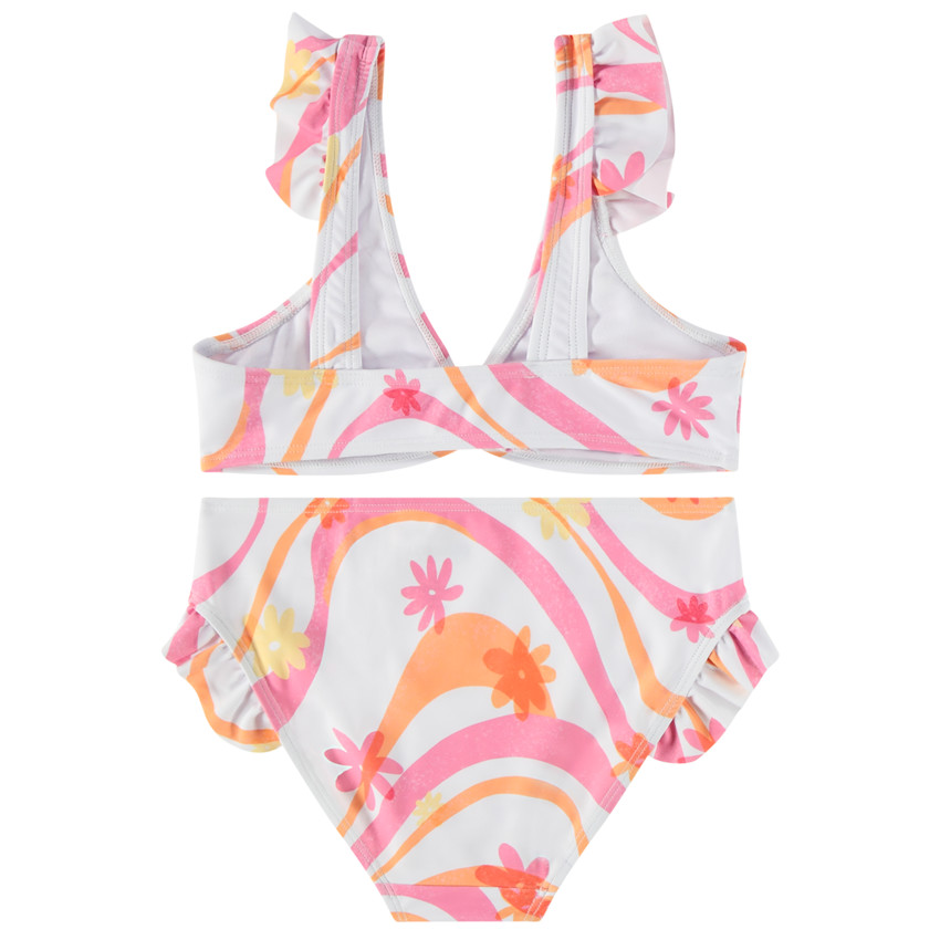 Μαγιό 2 τμχ. με βολάν και φαντεζί σχέδιο για κορίτσι 