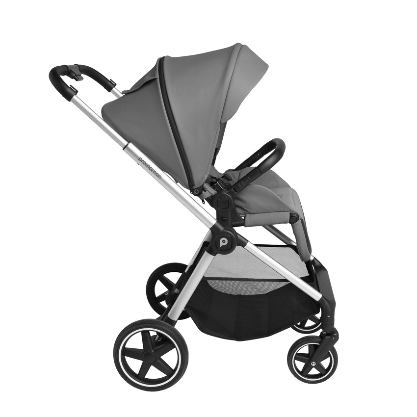 Poussette duo Athéna Xelium + siège-auto i-Prim gris/noir 