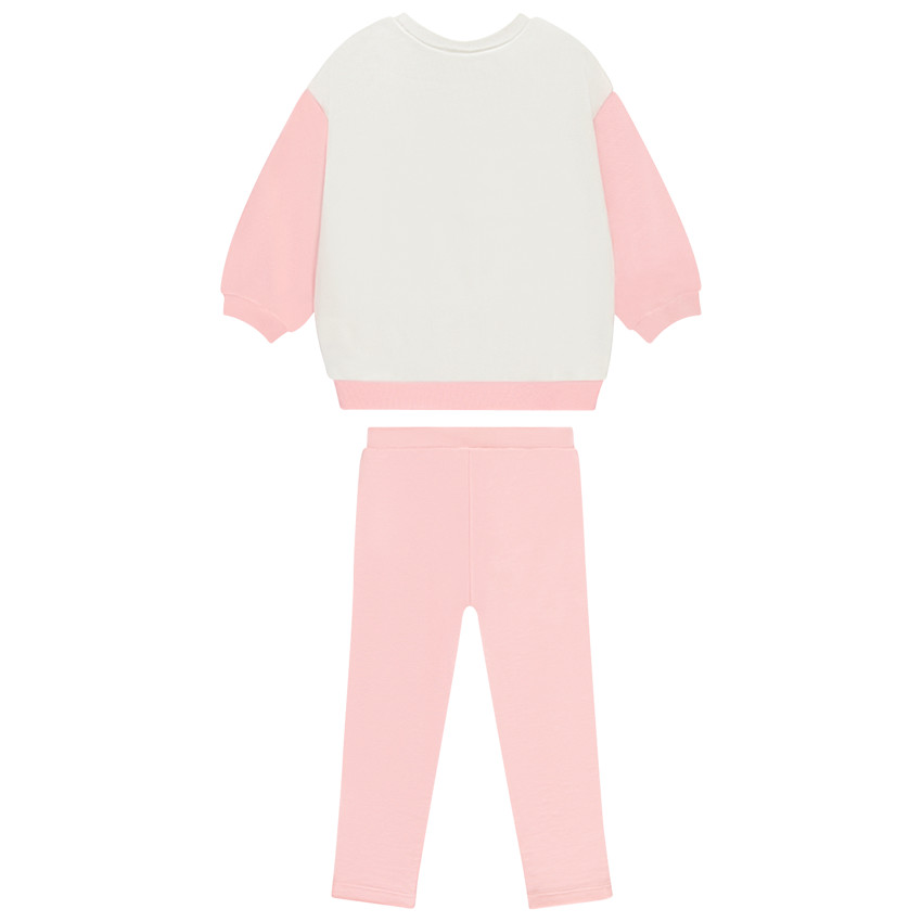 Σετ jogging oversized με εφέ color block για κορίτσι μωρό 