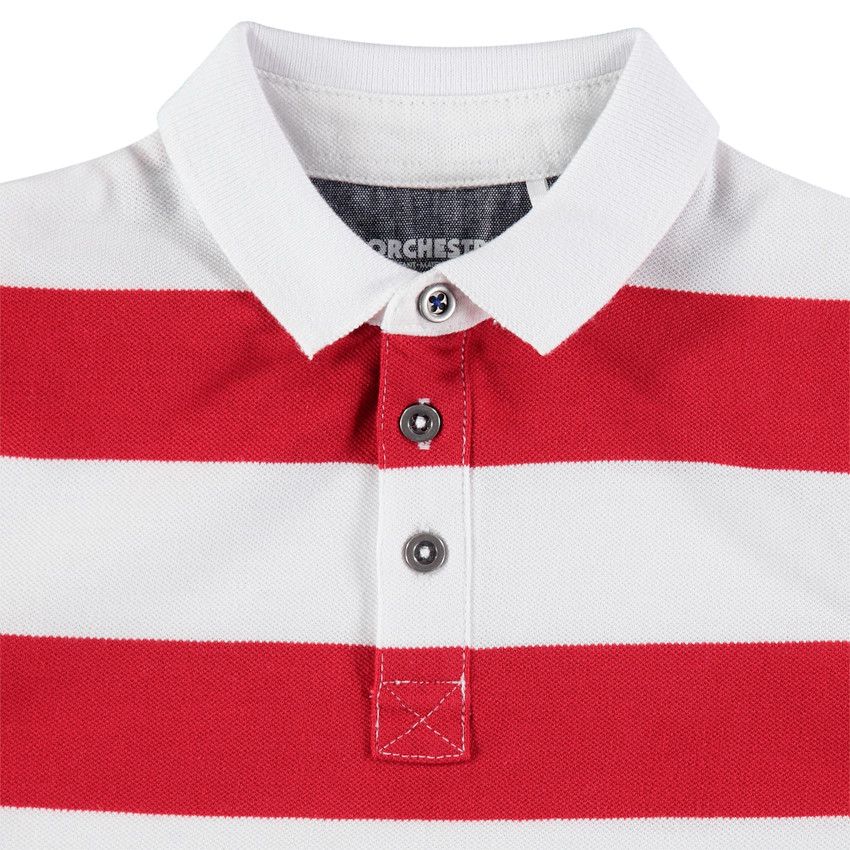 Polo κοντομάνικο με ρίγες από οργανικό βαμβάκι  