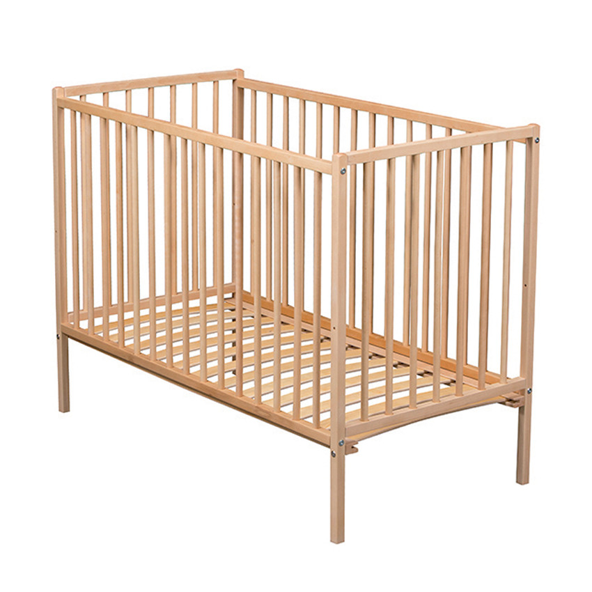 Κρεβάτι με κάγκελα Pocket 2.0 60 x 120 εκ. - Φυσικό βερνίκι 