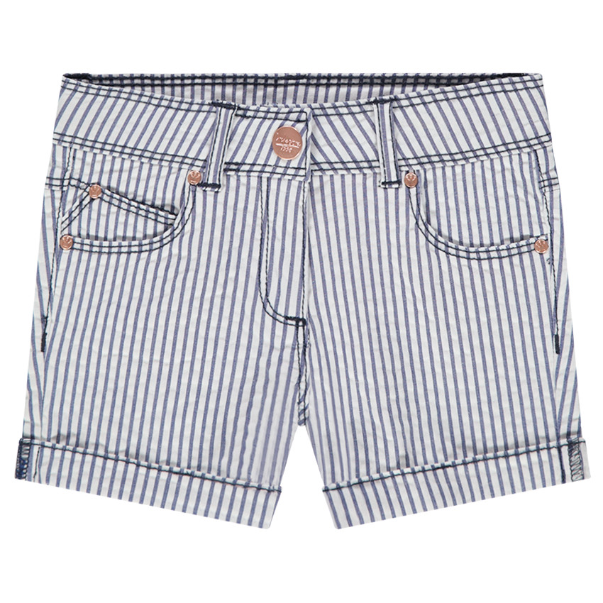 Σορτς τουάλ με κάθετες ρίγες 