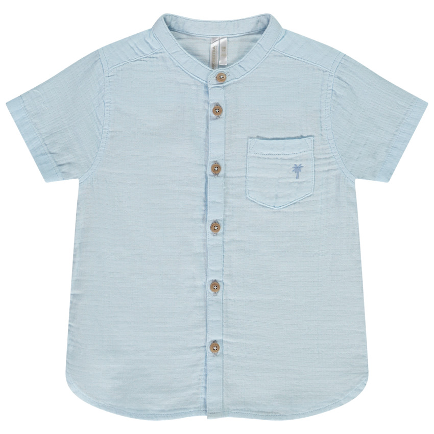 Πουκάμισο κοντομάνικο με κέντημα φοίνικα για bebe αγόρι 