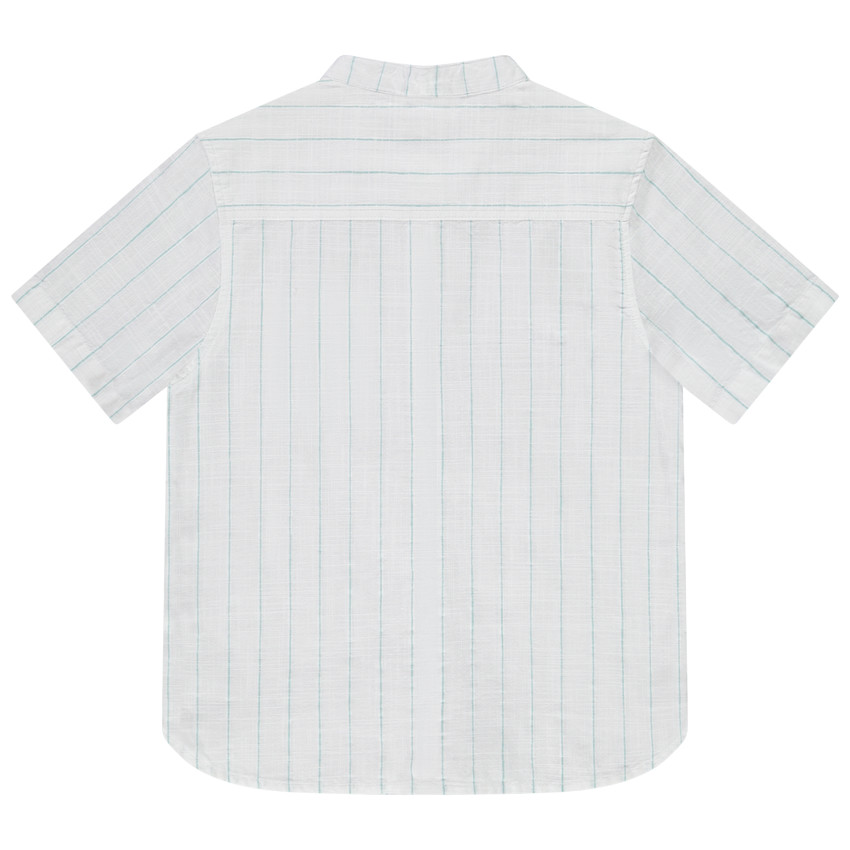 Πουκάμισο κοντομάνικο ριγέ με γιακά mao για αγόρι 