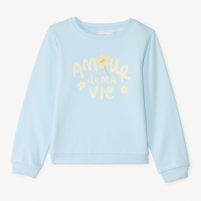 Φούτερ με φινίρισμα από γυαλιστερά στρας για κορίτσι 