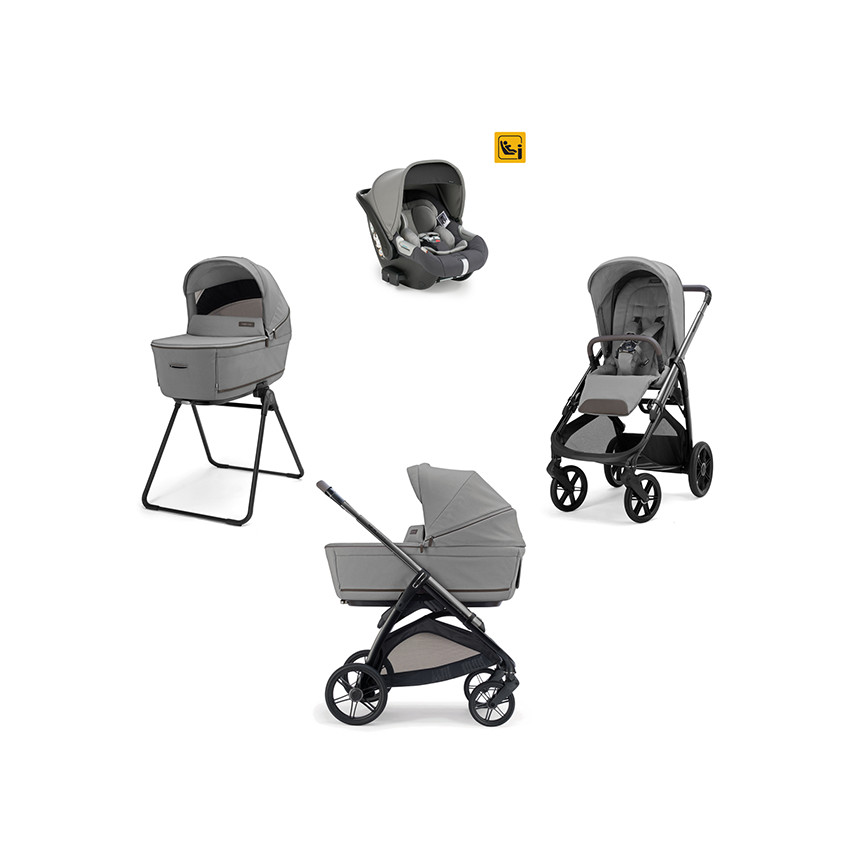 Σύστημα Μεταφοράς Aptica Quattro Darwin Crystal Grey + Litio-Μαύρος Σκελετός 