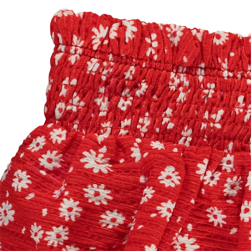 Φούστα με βολάν από crinkle jersey με floral σχέδιο για κορίτσι 