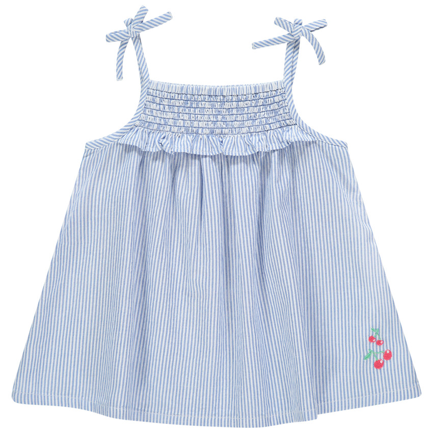 Top με τιράντες και ρίγες σε όλη την επιφάνεια 