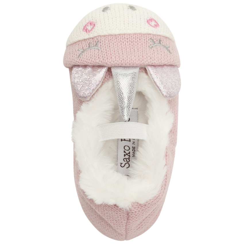 Βρεφικά παπουτσάκια πλεκτή για bebe κορίτσι σχέδιο μονόκερος 