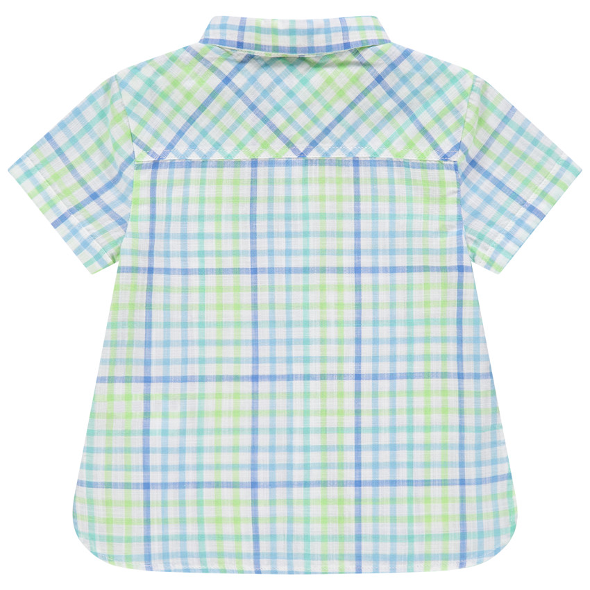 Πουκάμισο κοντομάνικο καρό με τσέπη 