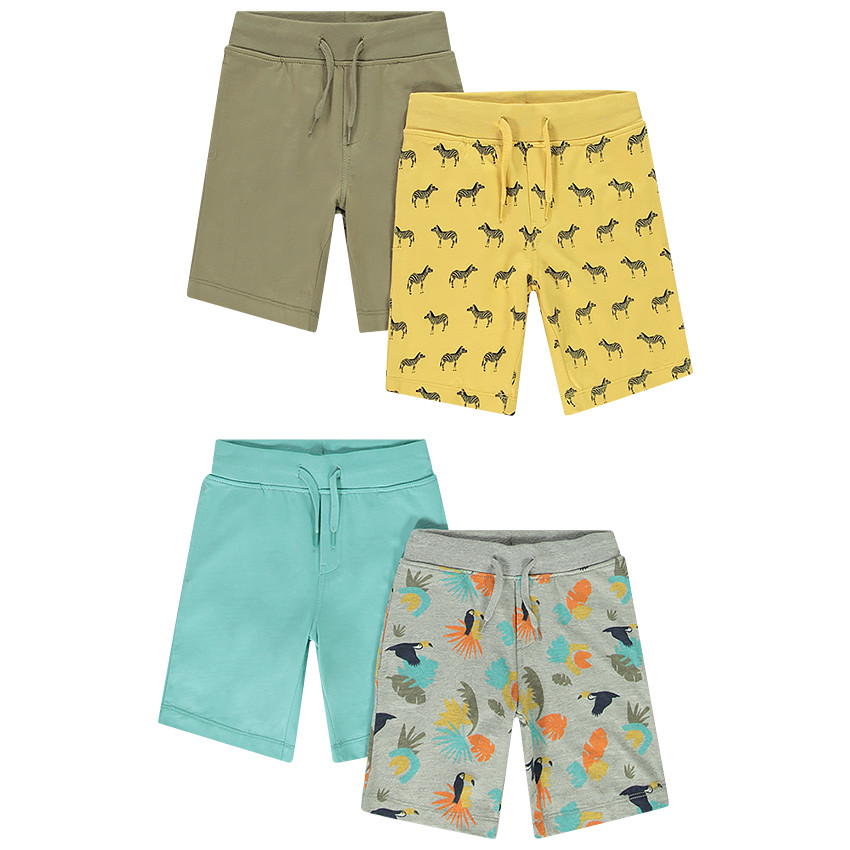 Lot de 4 bermudas molletonnés pour garçon 