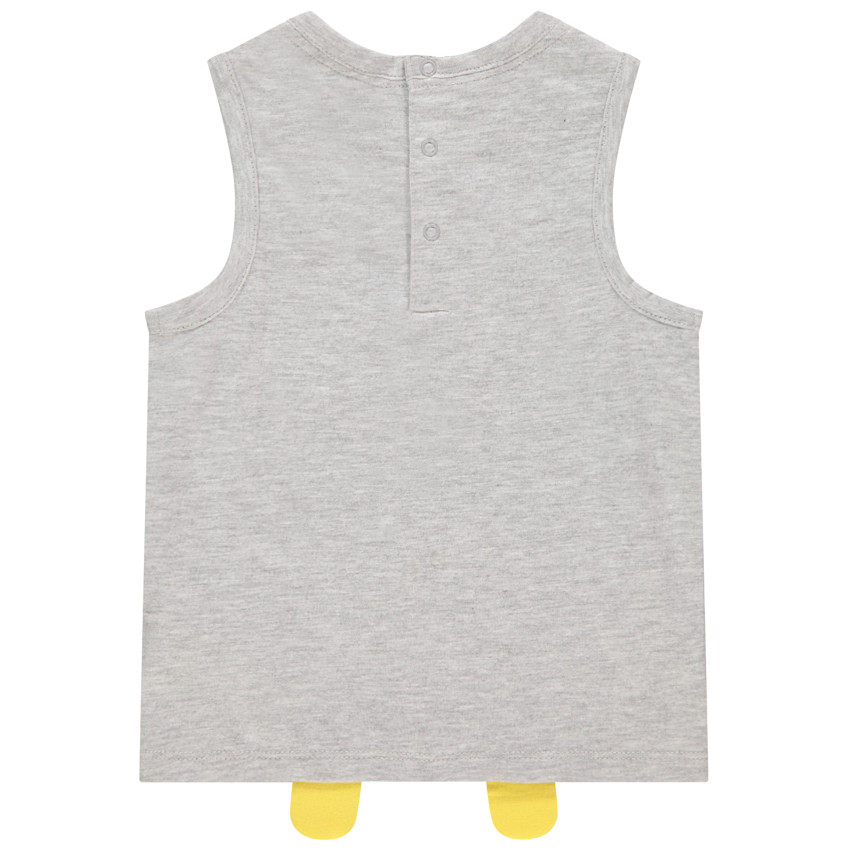 Αμάνικο μπλουζάκι με σχέδιο ζώων και λεπτομέρειες σε ανάγλυφο 