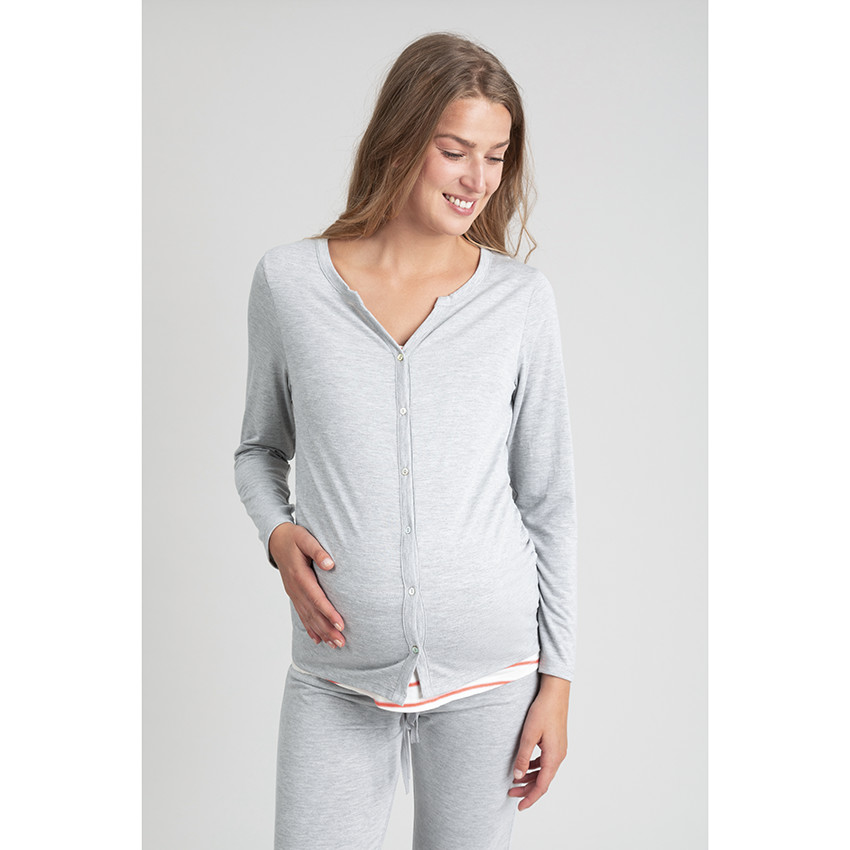 Πλεκτή ζακέτα γκρί 