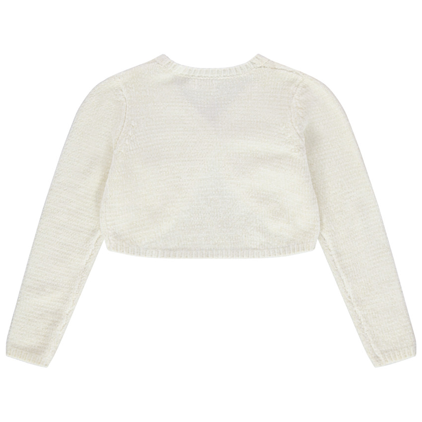 Boléro πλεκτό chenille με παγιέτες χρυσαφί 