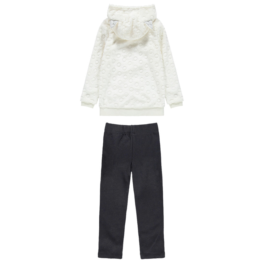 Jogging avec gilet à capuche en sherpa et pantalon doublé uni  Additional Jogging avec gilet à capuche en sherpa et pantalon doublé uni
