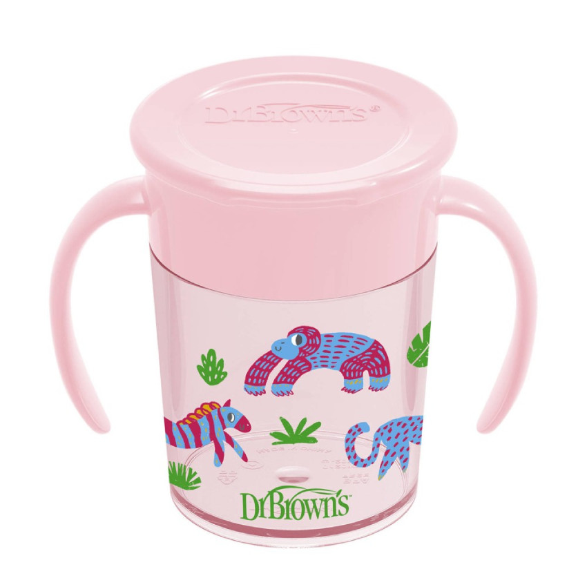 Κύπελλο 360° Με Λαβές 200 Ml Ροζ DRBROWN 