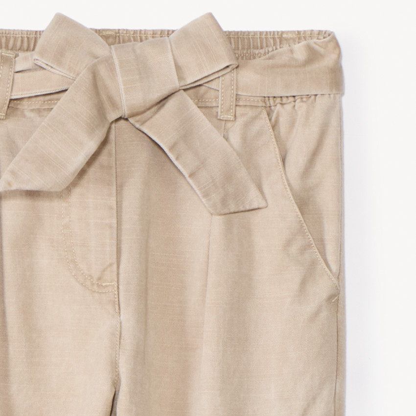 Παντελόνι cargo από twill με ζώνη για κορίτσι 