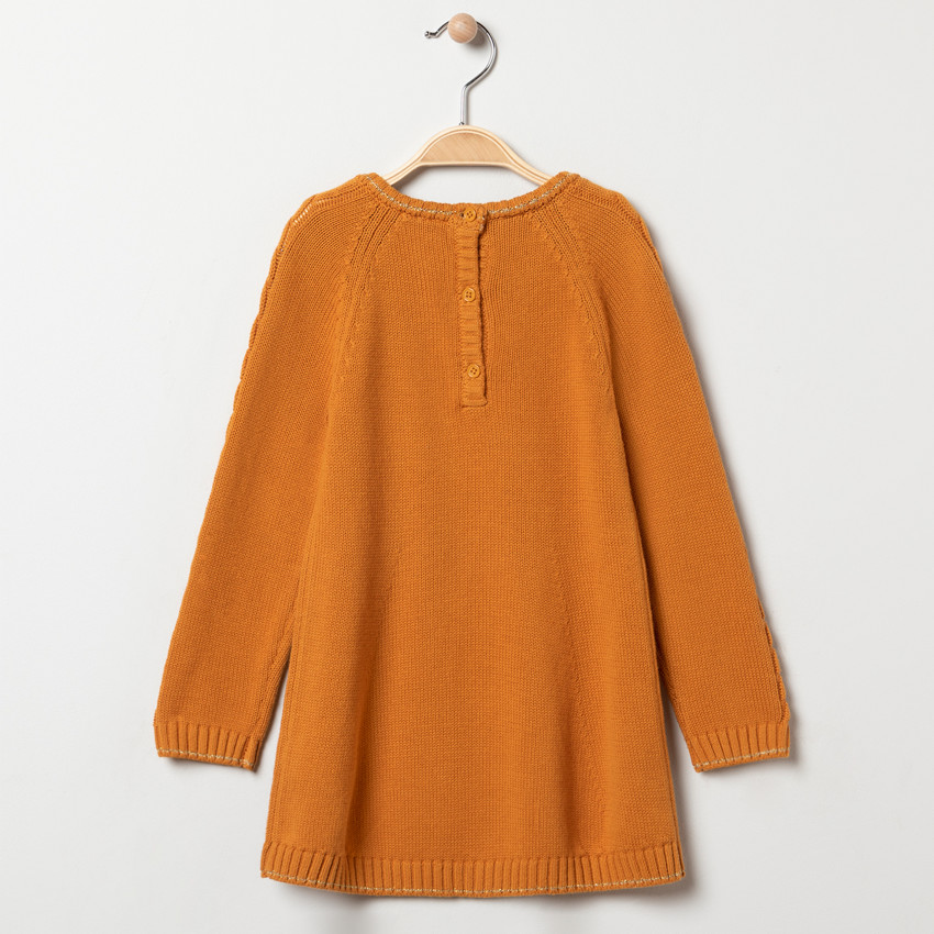 Φόρεμα πλεκτό με σχέδιο λαγουδάκι για bebe κορίτσι 