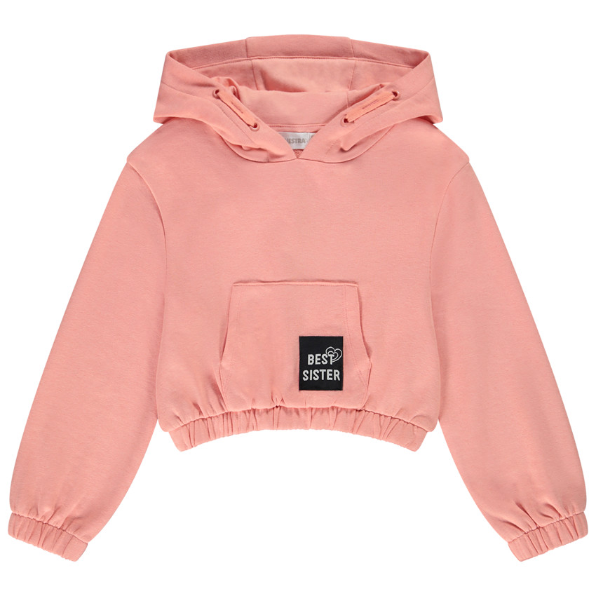 Φούτερ από φούτερ μονόχρωμο για κορίτσι 