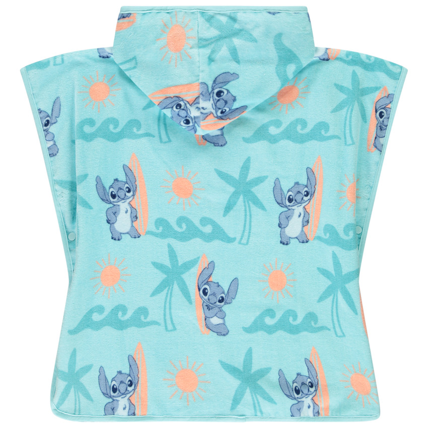 Poncho de bain imprimé Stitch surfeur Disney pour enfant 