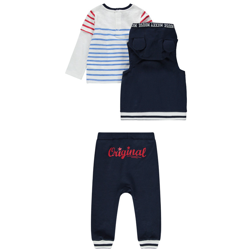 Jogging 3 pièces avec t-shirt rayé print Mickey Disney  Additional Jogging 3 pièces avec t-shirt rayé print Mickey Disney