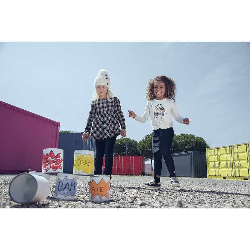 Τουνίκ μακρυμάνικο καρό για κορίτσι 