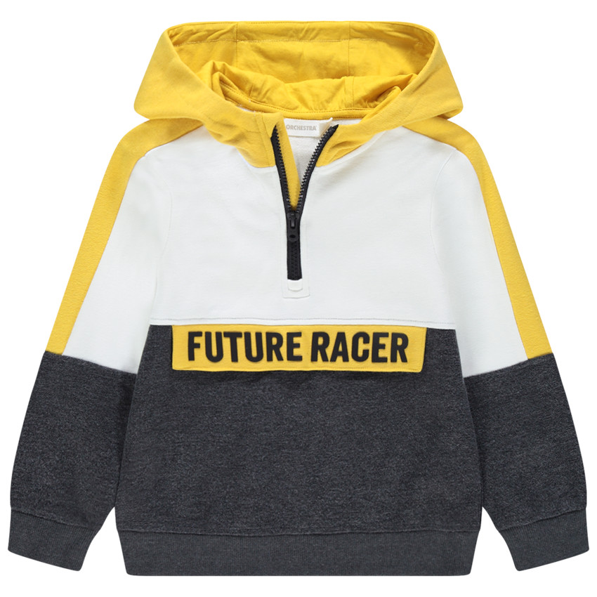 Φούτερ με κουκούλα molleton για αγόρι 