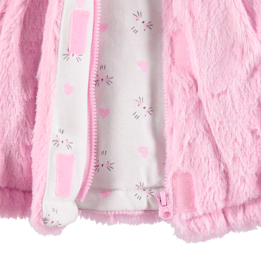 Ζακέτα από sherpa με κουκούλα και ζέρσεϊ επένδυση   Additional Ζακέτα από sherpa με κουκούλα και ζέρσεϊ επένδυση