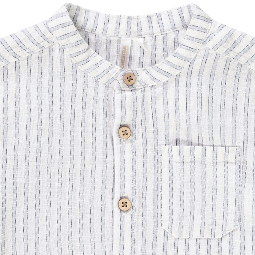 Πουκάμισο κοντομάνικο ριγέ για bebe αγόρι 