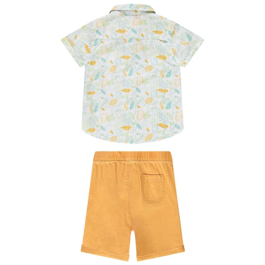 Σετ 2 τμχ. με σχέδιο φύλλων για bebe αγόρι 