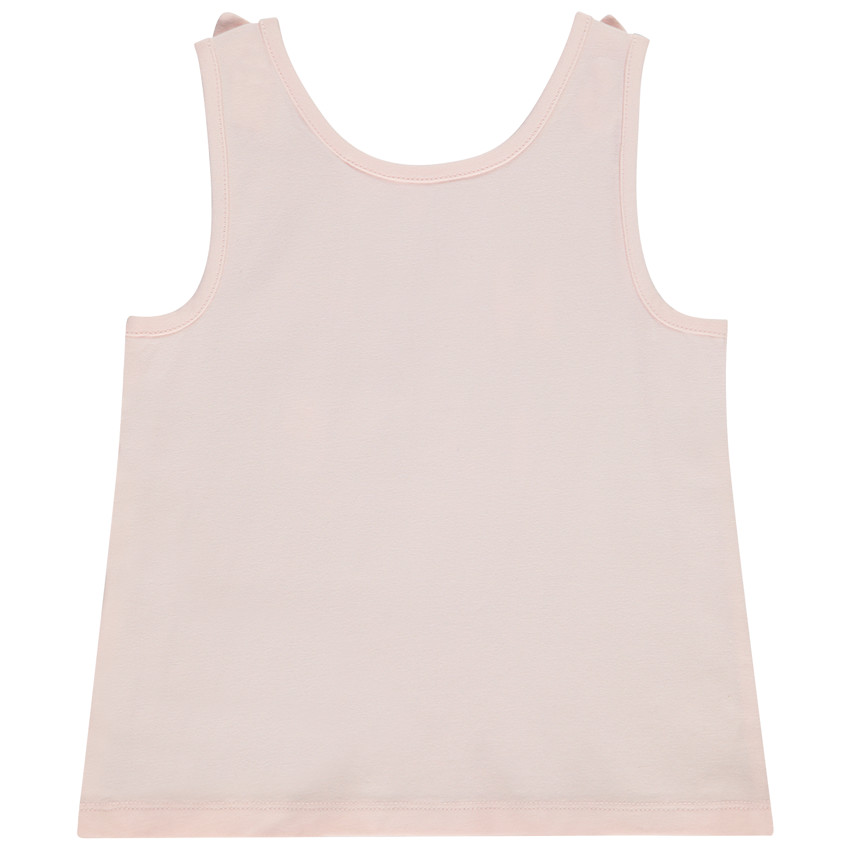 Αμάνικο μπλουζάκι με φιόγκους print φαντεζί για bebe κορίτσι 