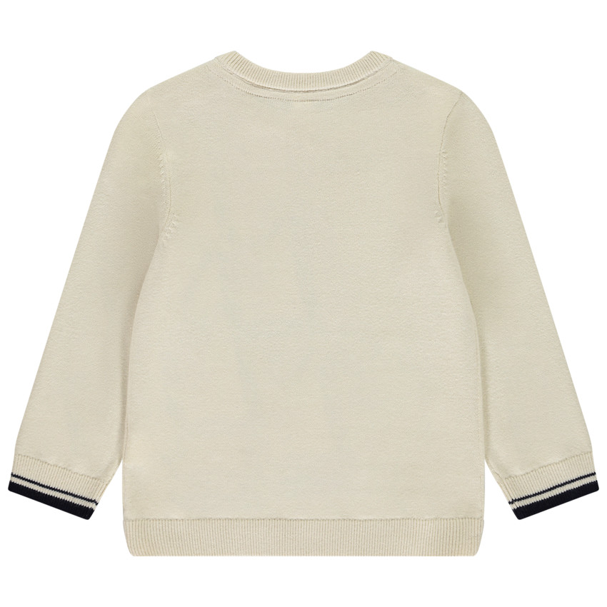 Pull en tricot motif voilier pour bébé garçon 