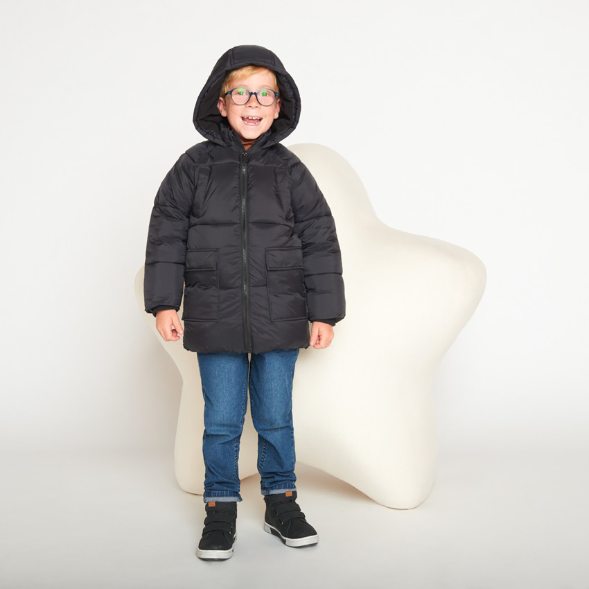 Μπουφάν micropolaire με κουκούλα για αγόρι 