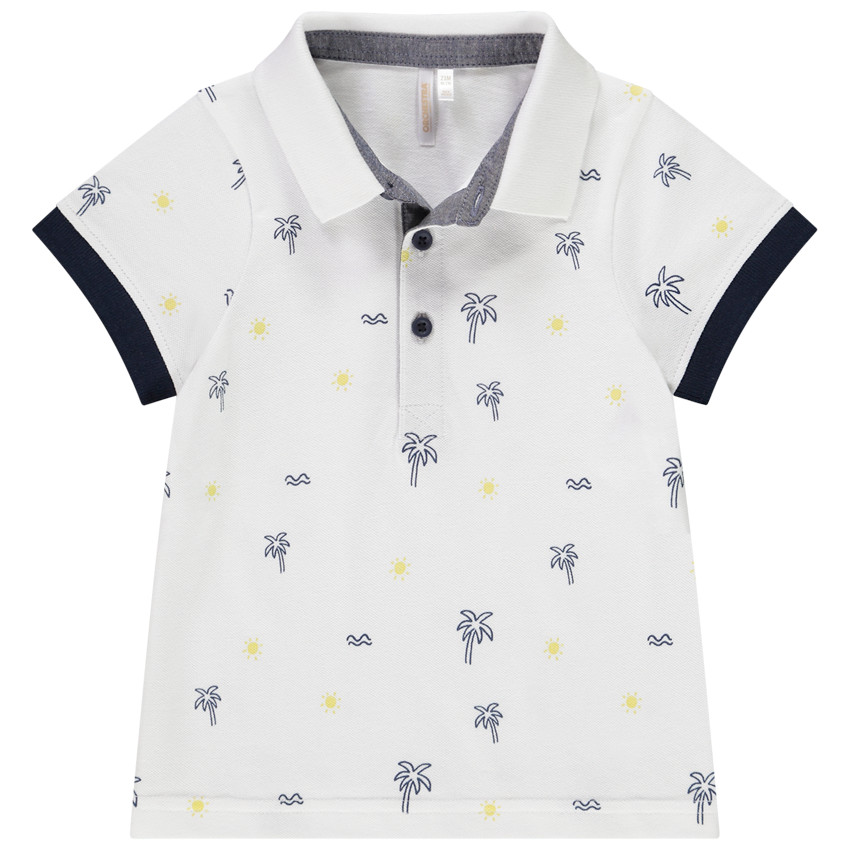 Πόλο κοντομάνικο με σχέδιο φοίνικες για bebe αγόρι 