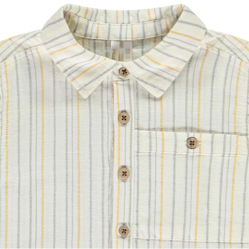 Πουκάμισο μακρυμάνικο ριγέ για bebe αγόρι 