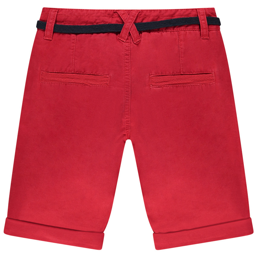 Βερμούδα από βαμβακερό ύφασμα με ρυθμιζόμενη ζώνη 