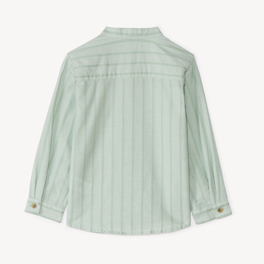 Γραβάτα με ρίγες και γιακά Mao για μωρό αγόρι. 