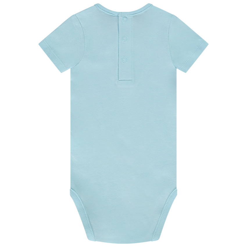 Σετ από 3 μονόχρωμα κοντομάνικα κορμάκια για bebe αγόρι 
