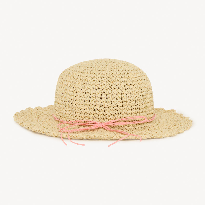 Καλοκαιρινό καπέλο από ψάθα με κεντημένα λουλούδια για κορίτσι 