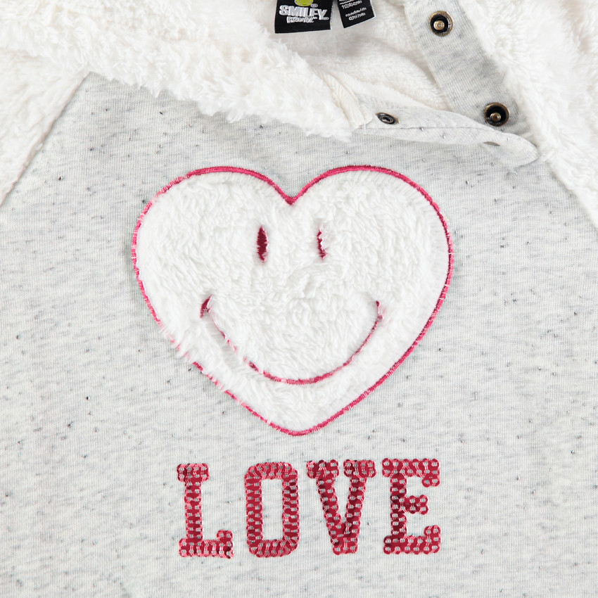 Φόρμα από δύο υλικά με καρδιά Smiley από πούλιες 