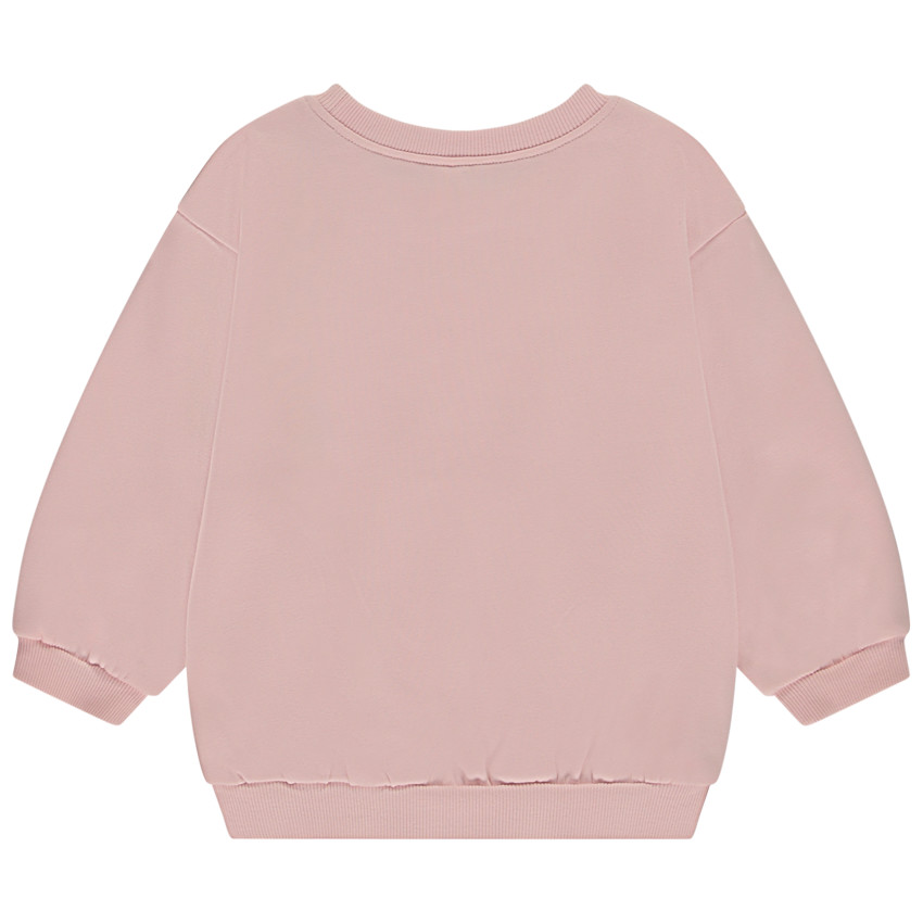 Φούτερ σε molleton με φαντεζί print για bebe κορίτσι 