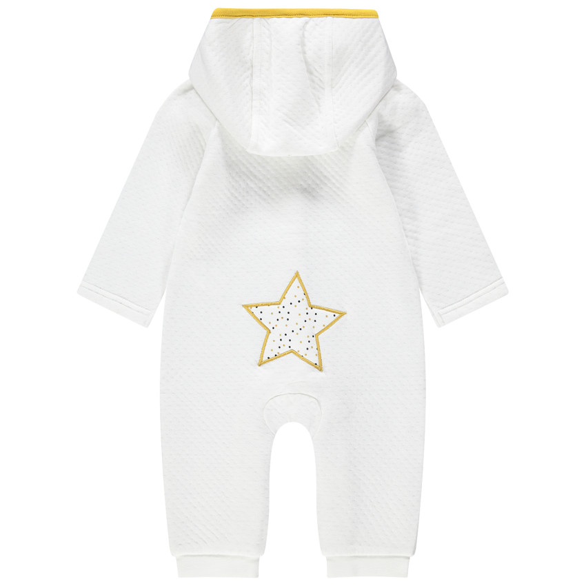 Μακρυμάνικο ολόσωμο φορμάκι με κουκούλα και συνθετική γούνα 