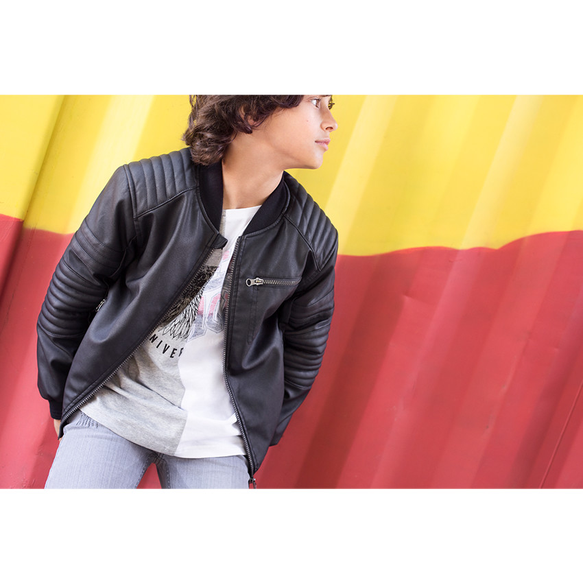 Παιδικά - Τζιν με φθαρμένη και τσαλακωμένη όψη και αφαιρούμενη ζώνη 