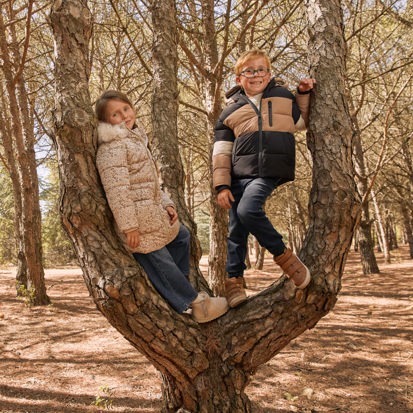 Doudoune matelassée effet color block pour garçon 